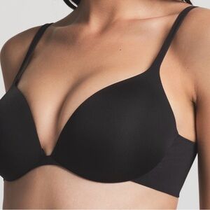 SKIMS Ultimate Push Up Plunge / Teardrop Bra - 40DDD in Onyx